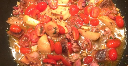 Спагетти боскайола с трюфельной сальсой