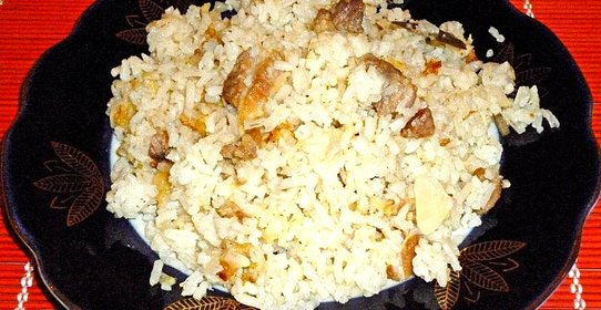 Рисовое рагу с мясом и капустой