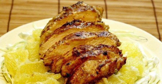 Куриная грудка с апельсинами