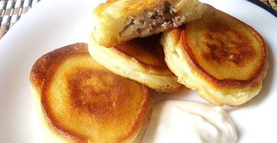 Оладьи с фаршем