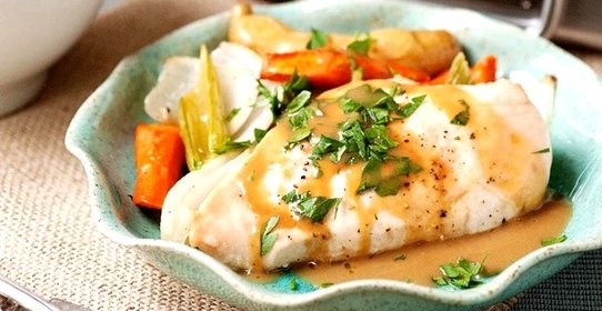 Куриная грудка с овощами