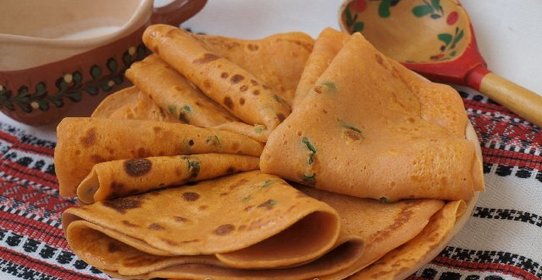 Блинчики на томатном соке