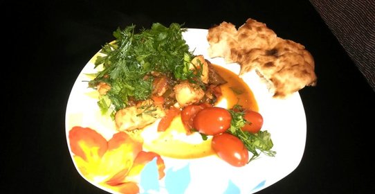 Буглама по‑грузински с помидорами в собственном соку