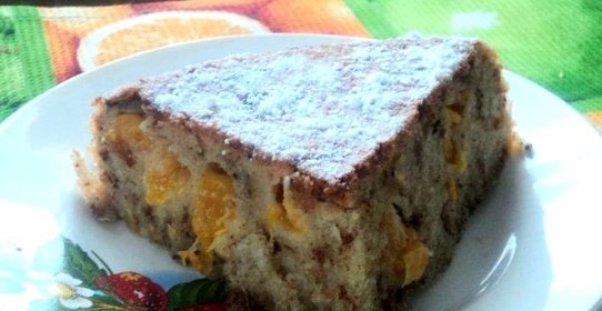 Пирог с мандаринами в мультиварке