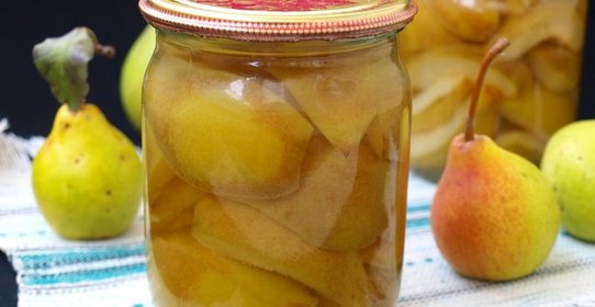 Груши консервированные в ванильном сиропе