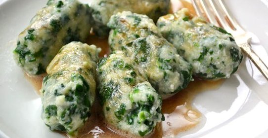 Творожные лепешки со шпинатом (Gnudi)