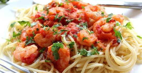 Паста с креветками