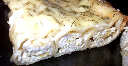Каннеллони с курицей и кабачком