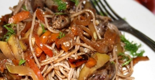 Курица острая с овощами