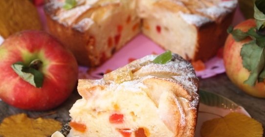 Творожно-яблочный пирог «Краски осени»