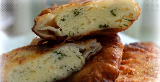 Пирожки с соленым творогом
