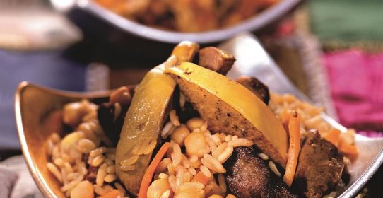 Плов с говядиной и нутом