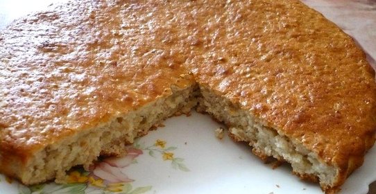 Пирог с овсяными хлопьями