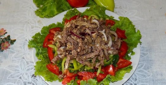 Салат с говядиной и болгарским перцем