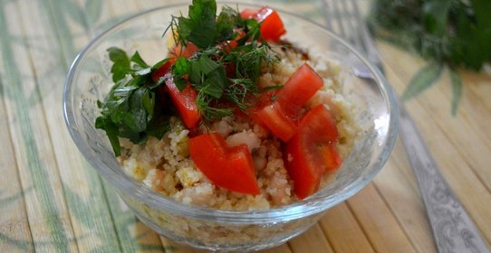 Теплый салат с булгуром