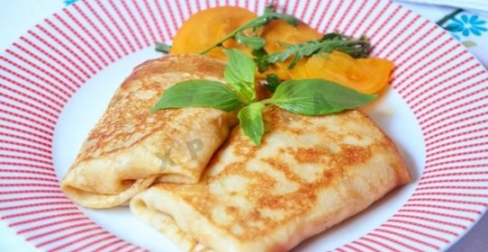 Блины с ветчиной и сыром