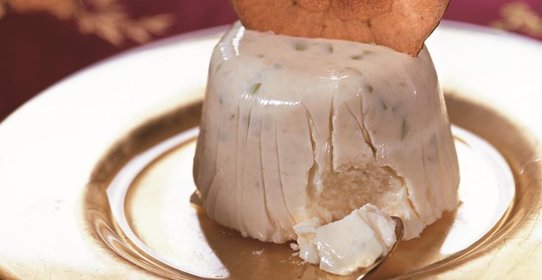 Баваро с зеленым яблоком