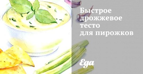 Быстрое дрожжевое тесто для пирожков