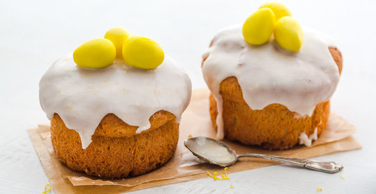 Лимонные мини-куличи