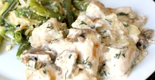 Курица с шампиньонами