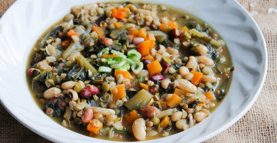 Суп с фасолью и чечевицей