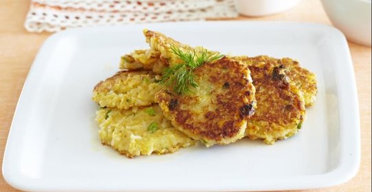 Рисовые оладьи с сыром