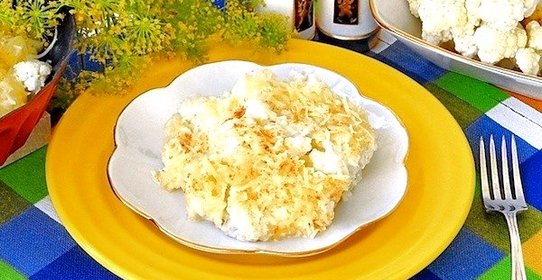 Цветная капуста с сыром и майонезом