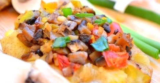 Картошка по-деревенски с грибами