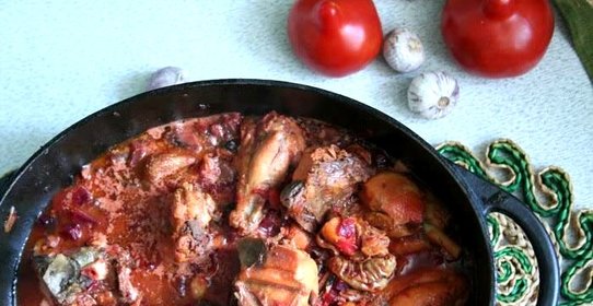 Рагу из курицы со свеклой