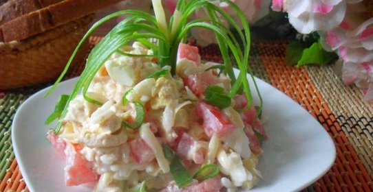 Салат с курицей Островок