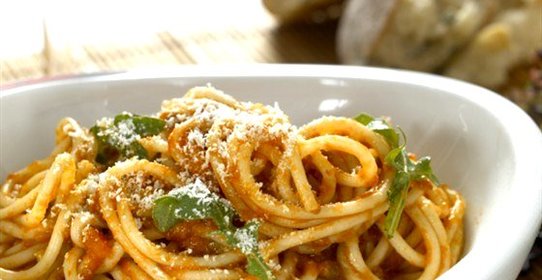 Паста с рукколой и анчоусами