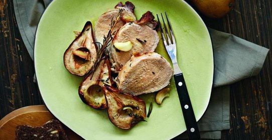 Запеченная свинина с грушами