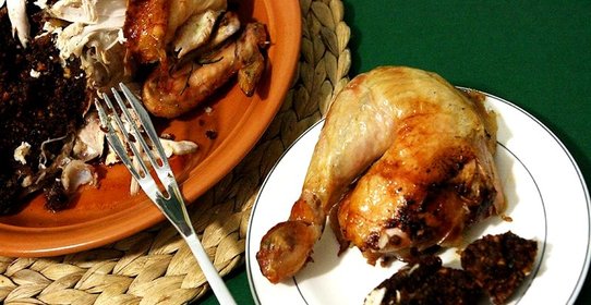 Новогодний цыпленок с финиками