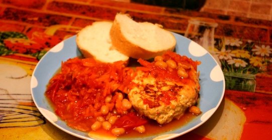 Куриные котлеты с овощами