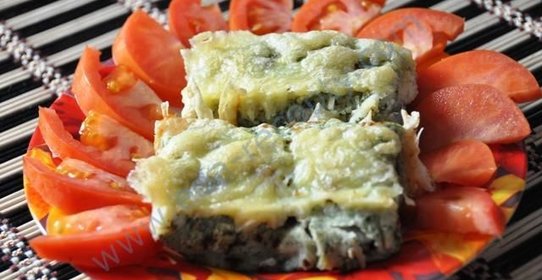 Блины с начинкой из шампиньонов