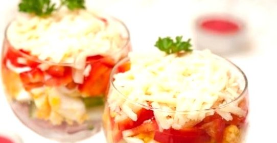 Салат-коктейль с ветчиной