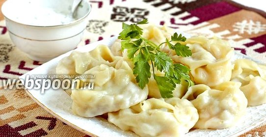 Манты с тыквой и фаршем