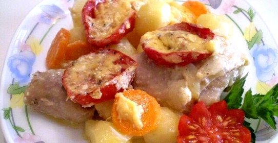 Куриные ножки с овощами