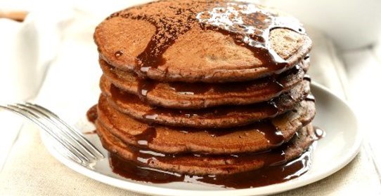 Овсяные оладьи с арахисовой пастой