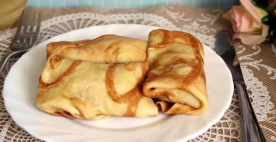 Блины с мясом по-домашнему