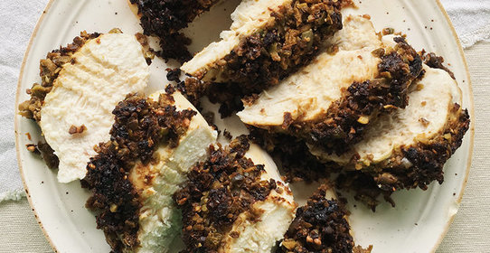 Куриное филе в оливках и вяленых томатах