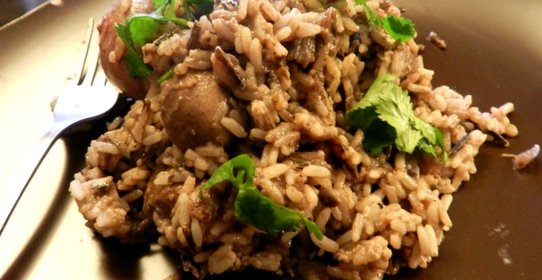 Рис с печенью в мультиварке