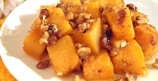 Тыква с сахаром в духовке