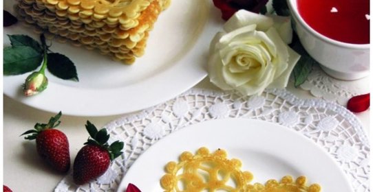 Ажурные блинчики с нотками кокоса «Моя любовь, моя валентинка…»