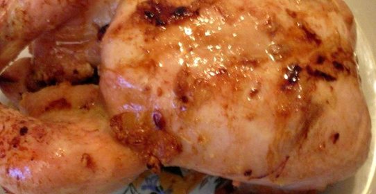 Курица запеченая с чесноком
