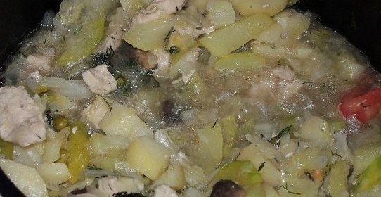 Рагу с грибами в мультиварке