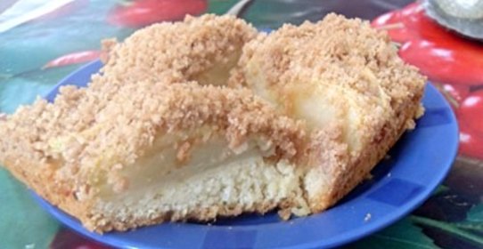 Шарлотка песочная с яблоками