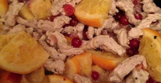 Индейка с клюквой и апельсинами