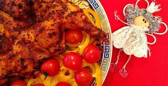 Курица в остром маринаде, запеченная в духовке