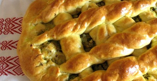 Дрожжевой пирог с капустой